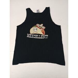 Funny Humor Print Tank Top Workout Fun Casual Comfort Fit Black Large Tank Top